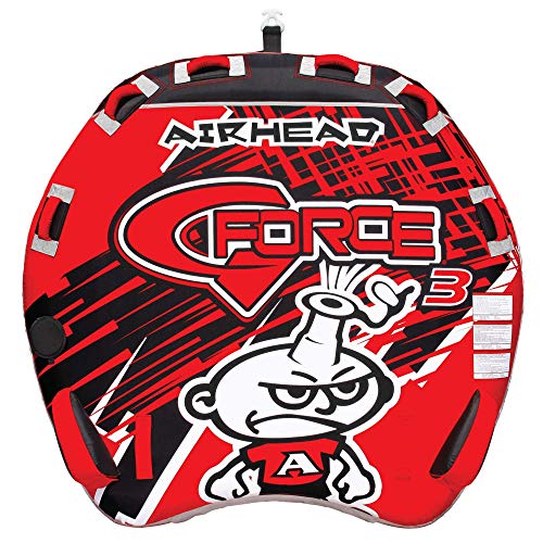 Airhead G-Force, 1-4 Rider Towable Tube for Boating, Red (AHGF-3)