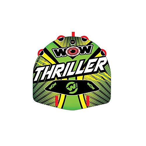 WOW Watersports Thriller Deck Tube Water Towable Tube Inflatable Boat Tube, Wild Wake Action - Water Sports Inflatables - Towable Tube for Boating 1 Person