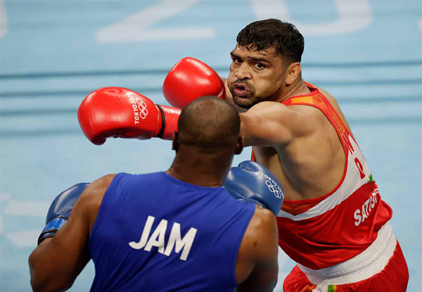India at Tokyo Olympics: Boxer Satish Kumar gets past Jamaica’s Ricardo Brown for a place in 91kg quarter finals