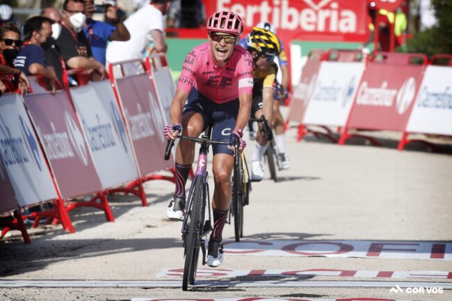 Cort holds on to win stage 6 of the Vuelta as Roglič takes red