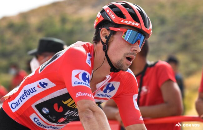 Roglič crashes – and also loses red – but makes big gains on key Vuelta rivals