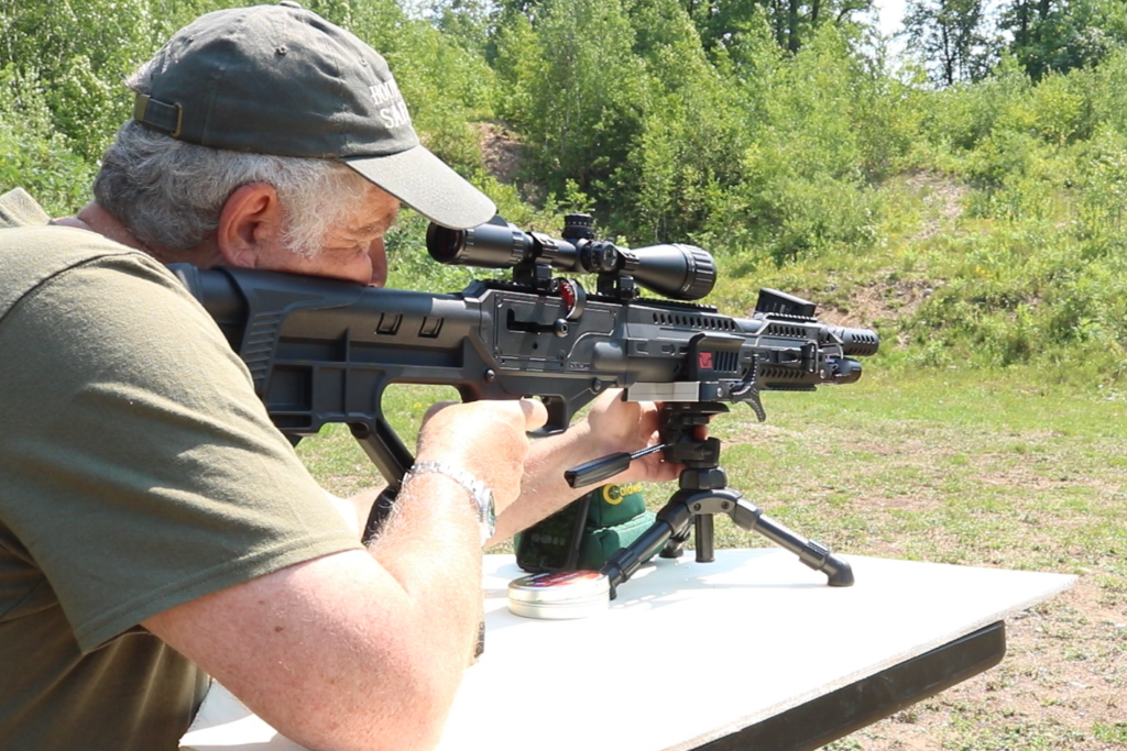Man shooting Hatsan Invader