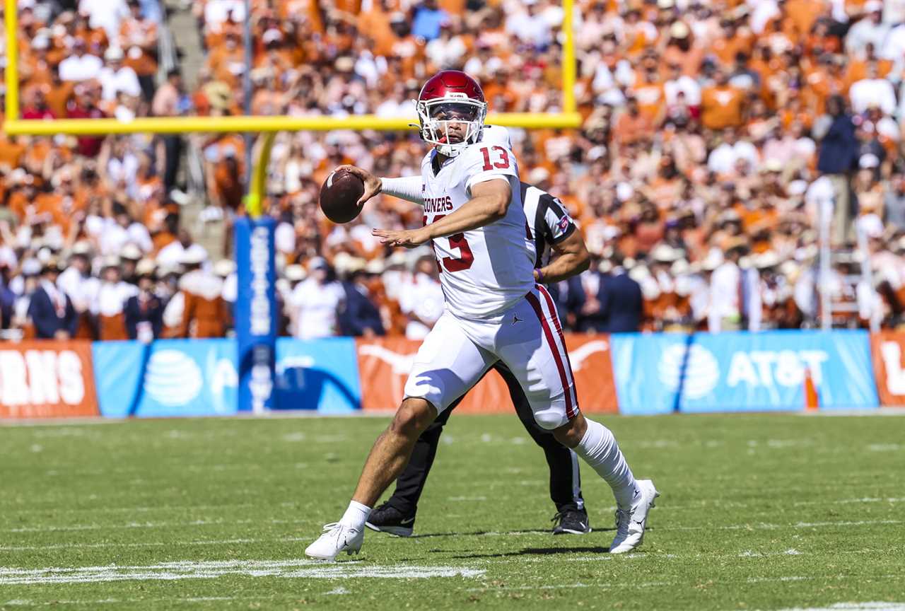 How did CBS Sports grade the Oklahoma Sooners' Red River Showdown win?