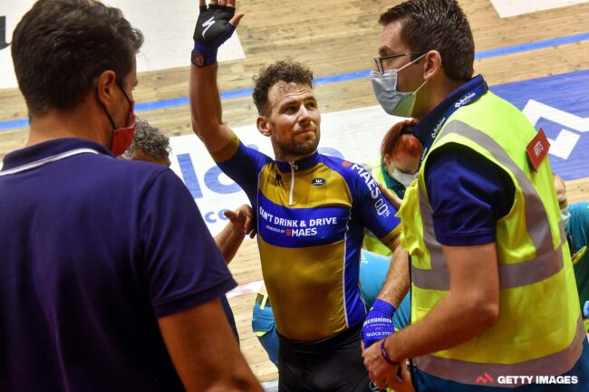 Mark Cavendish’s Ghent Six ends on a stretcher