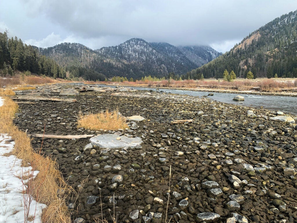 Dry side channel on the Madison below Hebgen