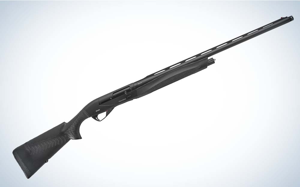 A black shotgun