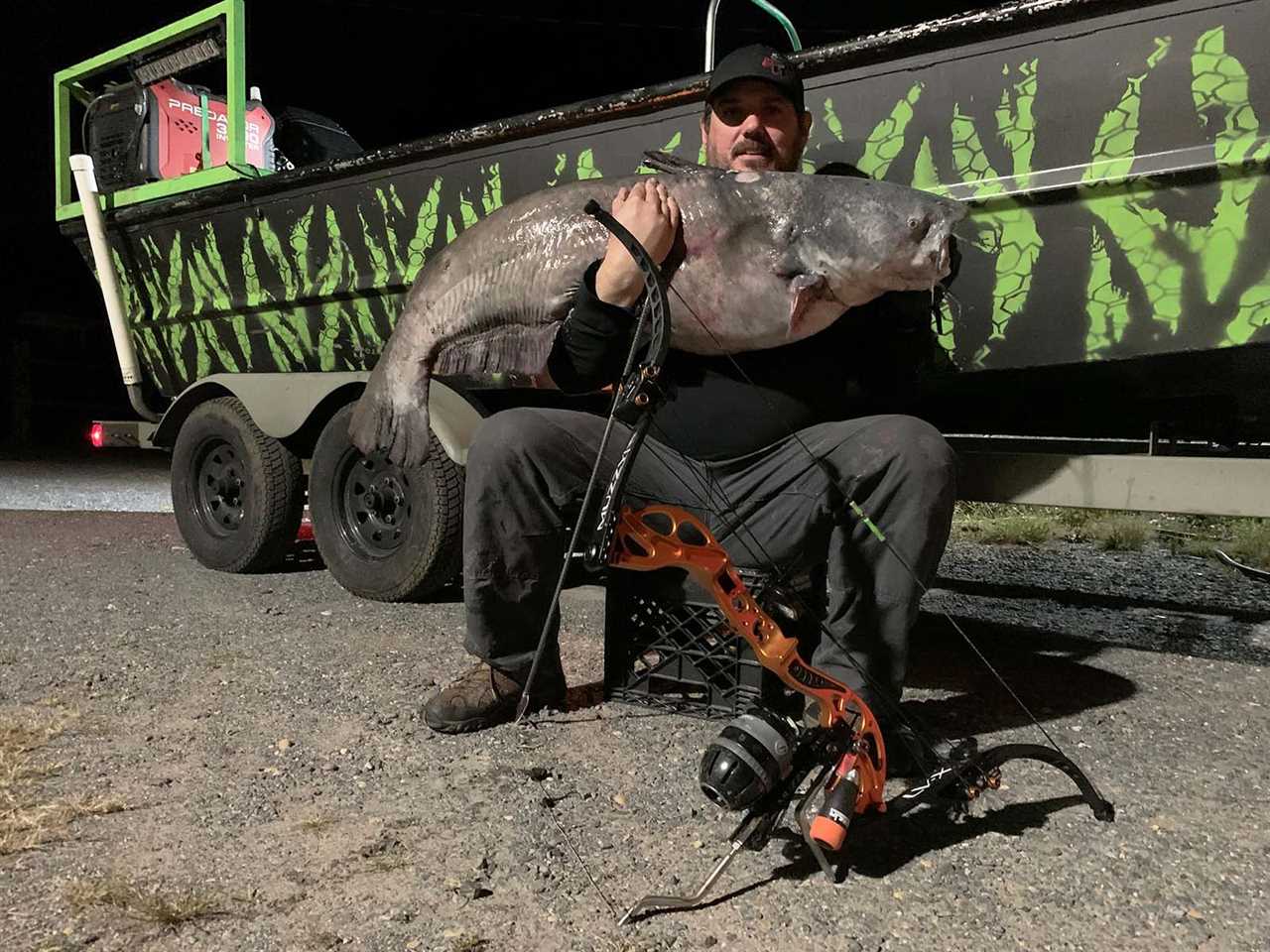 William Bates Jr. arrowed this massive Virginia catfish.