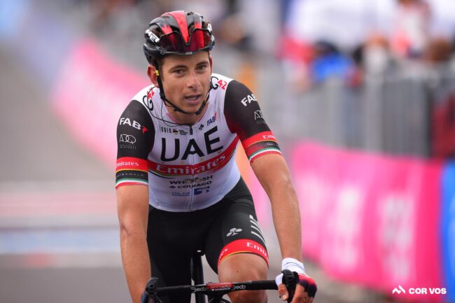 Davide Formolo suffered a wrist injury after colliding with a wild boar