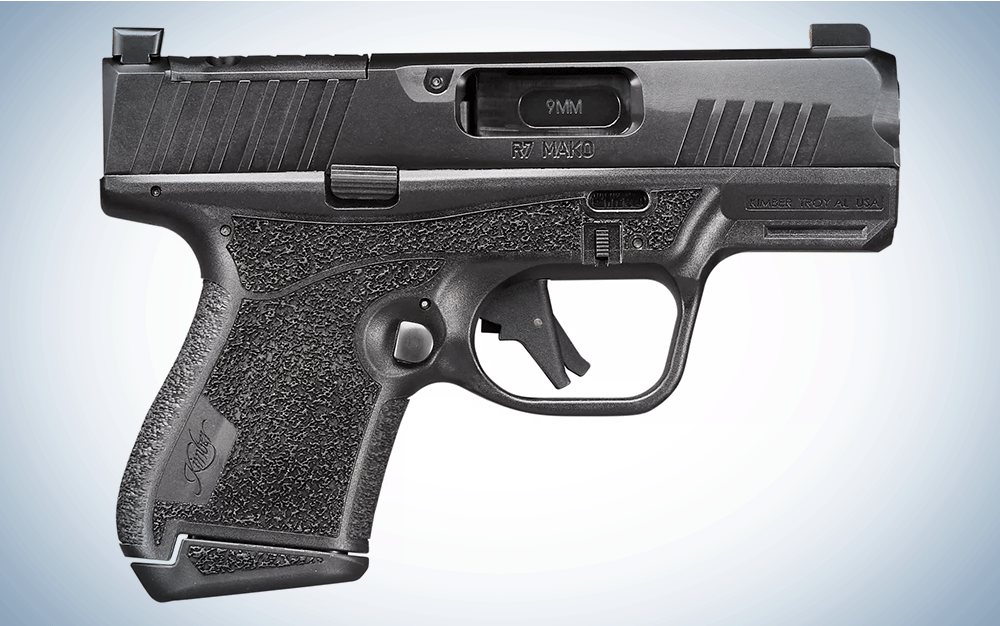 A black handgun