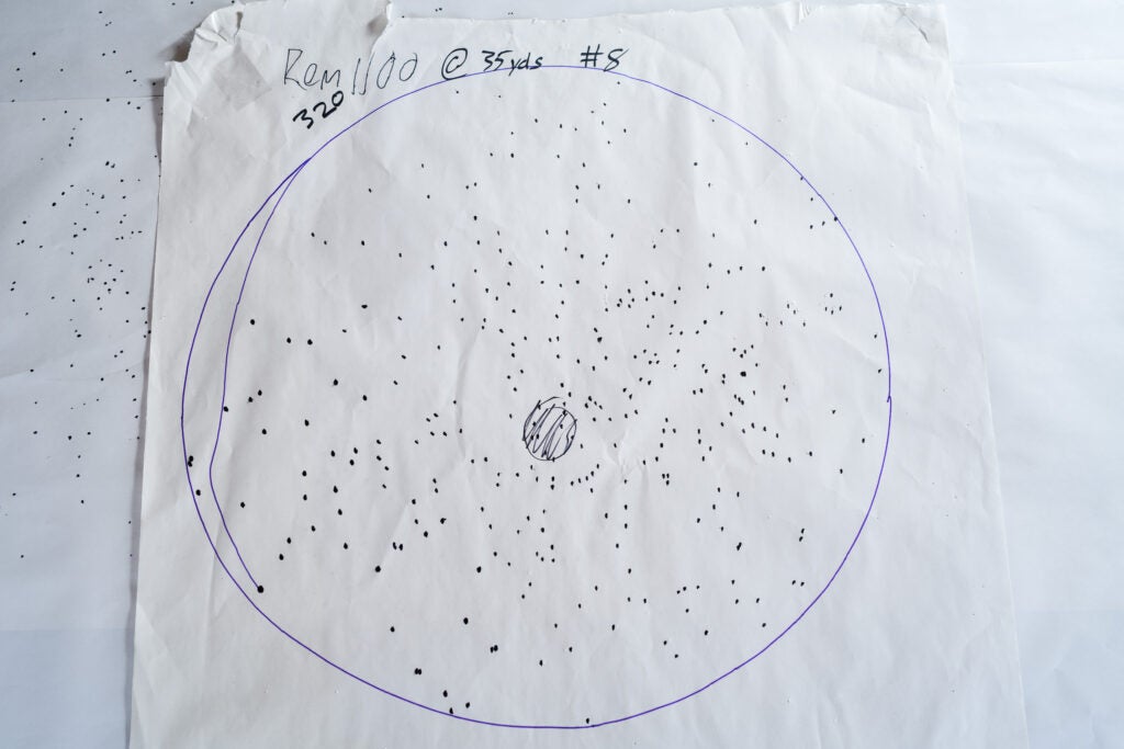 The Model 1100 patterned evenly.