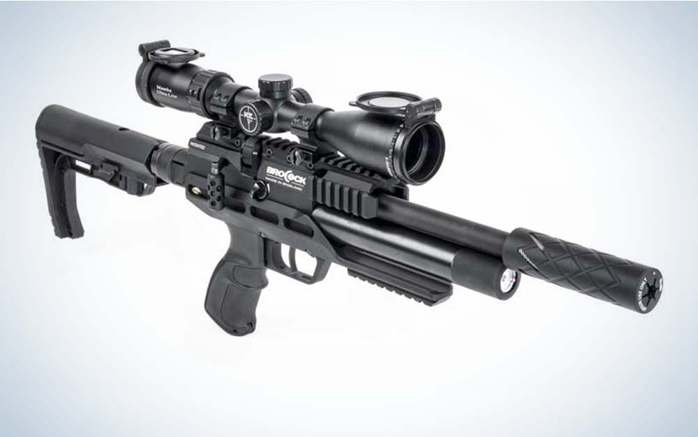 A black airgun