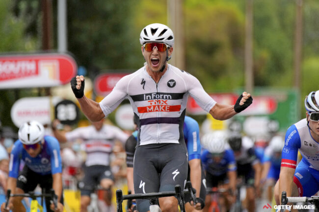 Blake Quick sprints to stage 2 win at the TDU Festival of Cycling