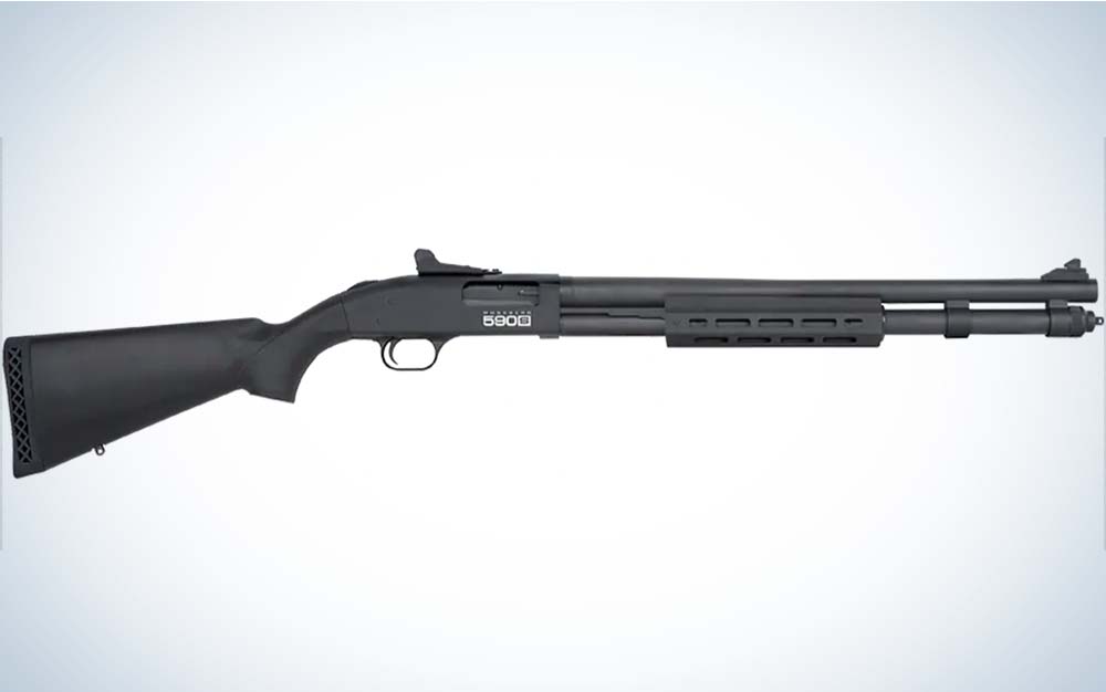 A black shotgun