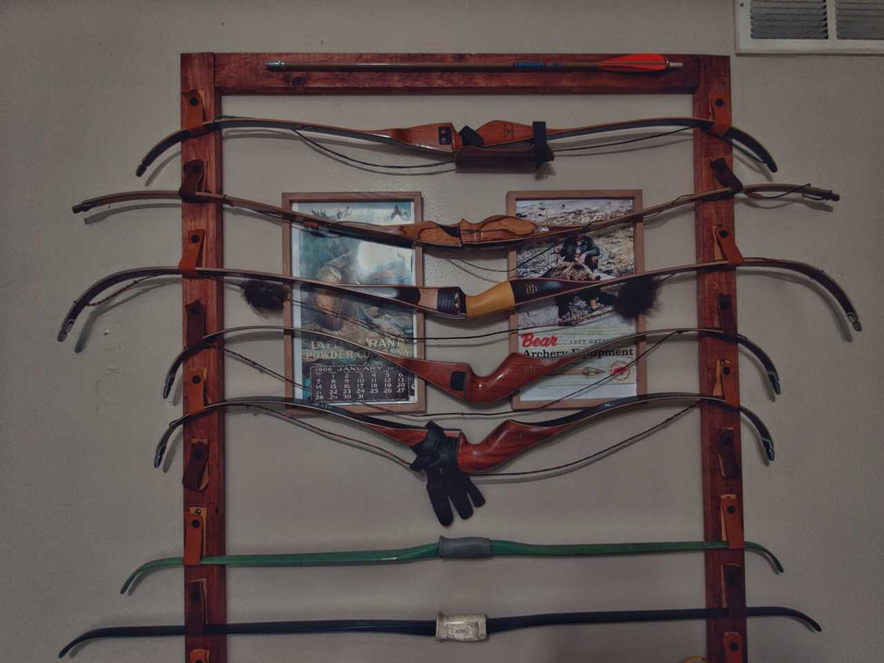 The author's finished bow rack.