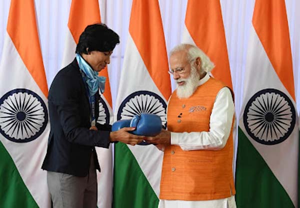 In Pics: Tokyo Olympics gold medallist Neeraj Chopra presents his signed javelin to PM Modi; PV Sindhu has ice-cream with Prime Minister