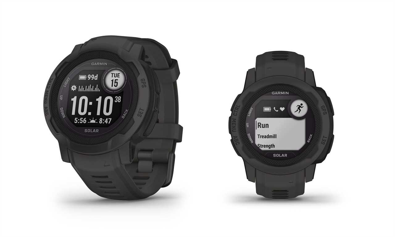 The Garmin Instinct 2 Solar and 2S Graphite.