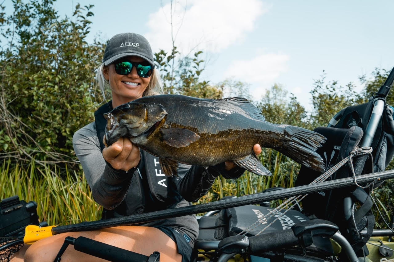 Big bass can be harder to find for a kayak angler on larger bodies of water.