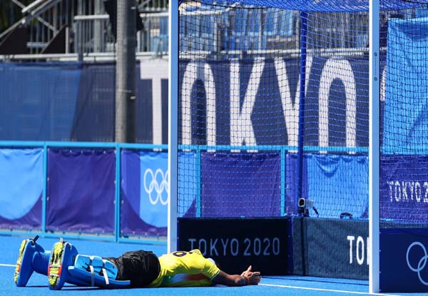 PR Sreejesh’s unique celebration after the bronze medal winning match against Germany goes viral