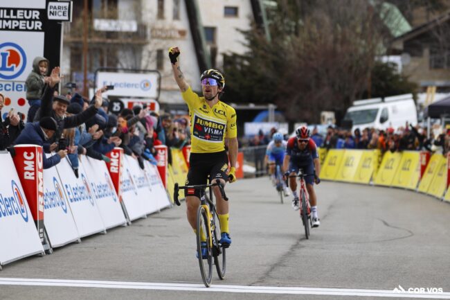 Primož Roglič takes his first victory of the season on stage 7 of Paris-Nice