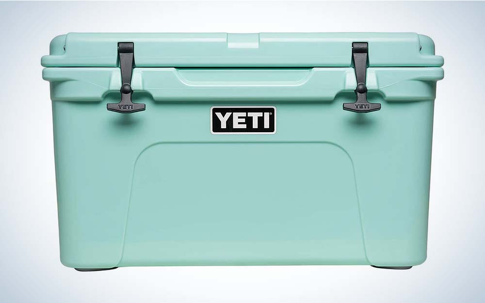 A teal best fishing cooler