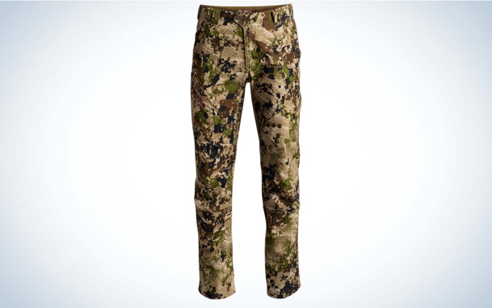 A brown camo pair of best tick repellent pants