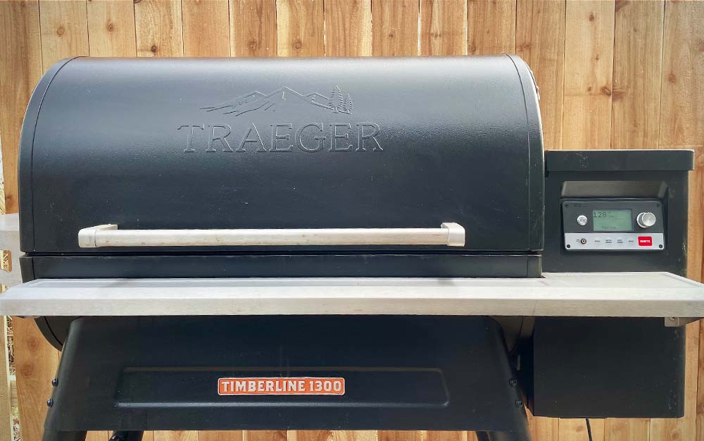 A black best pellet smoker