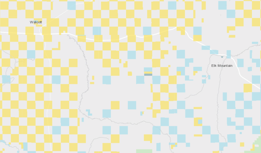 blm checkerboard map elk mountain