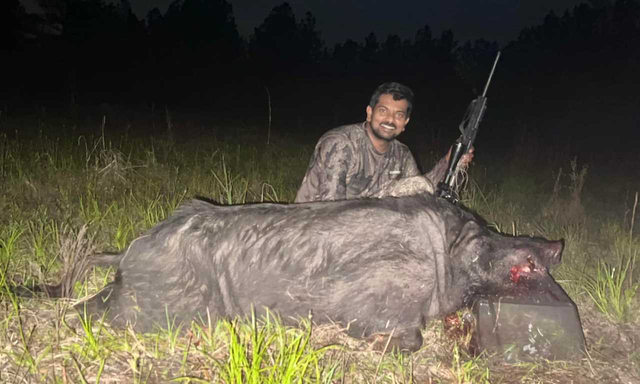 Hunting wild hogs in Georgia.