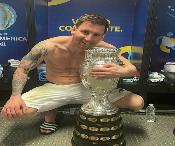 Video: Lionel Messi dance with teammates in dressing room after lifting Copa America Trophy