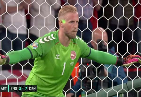 Euro 2020: UEFA to start disciplinary proceeding against England after laser pointer flashed at Kasper Schmeichel