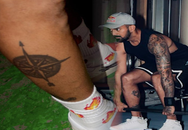 KL Rahul flaunts new tattoo