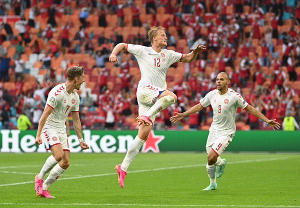 EURO 2020: Kasper Dolberg scores a brace as Denmark thrash Wales 4-0 to book a place in the Quarters