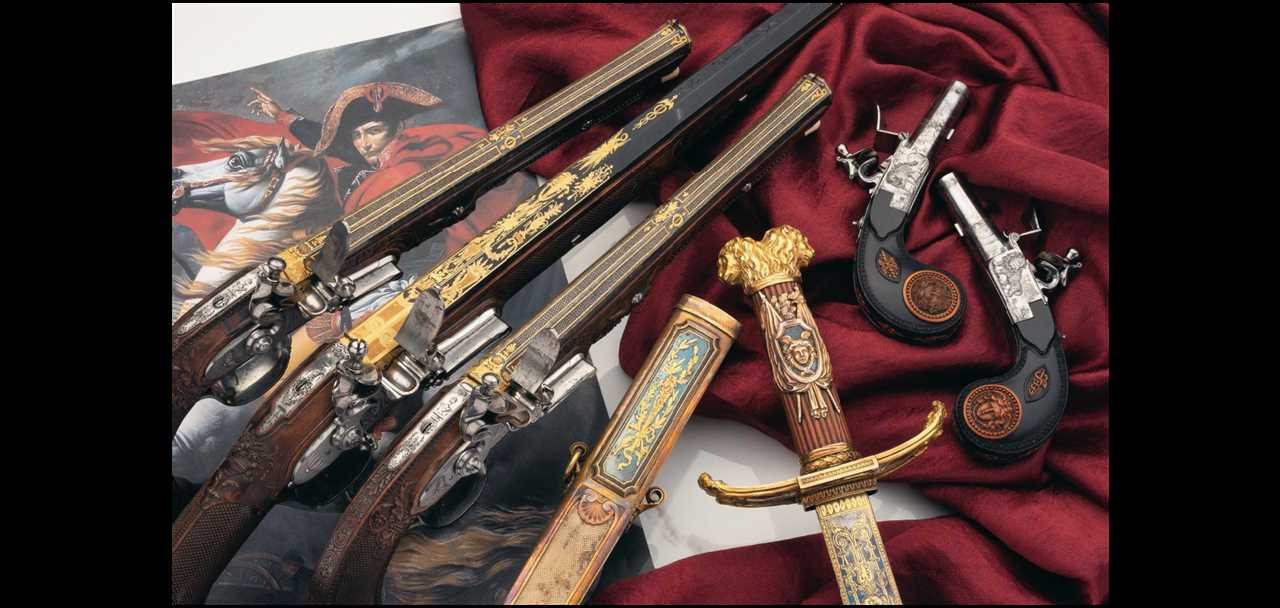 These firearms once belonged to French emperor Napoleon.