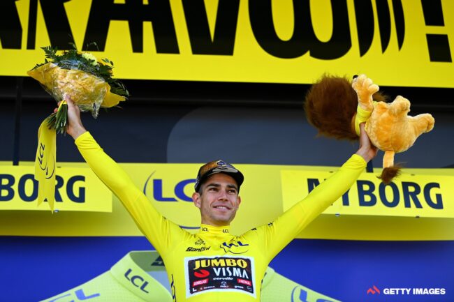 Van Aert has ‘no reason to complain’ as he takes yellow on stage 2 of the Tour