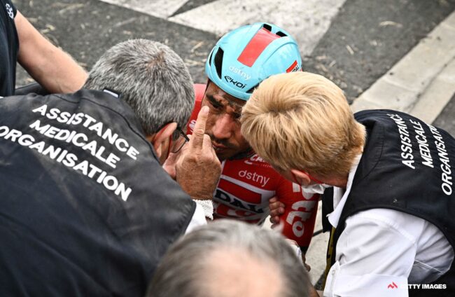 How a hay bale ruined Caleb Ewan’s day on the cobbles