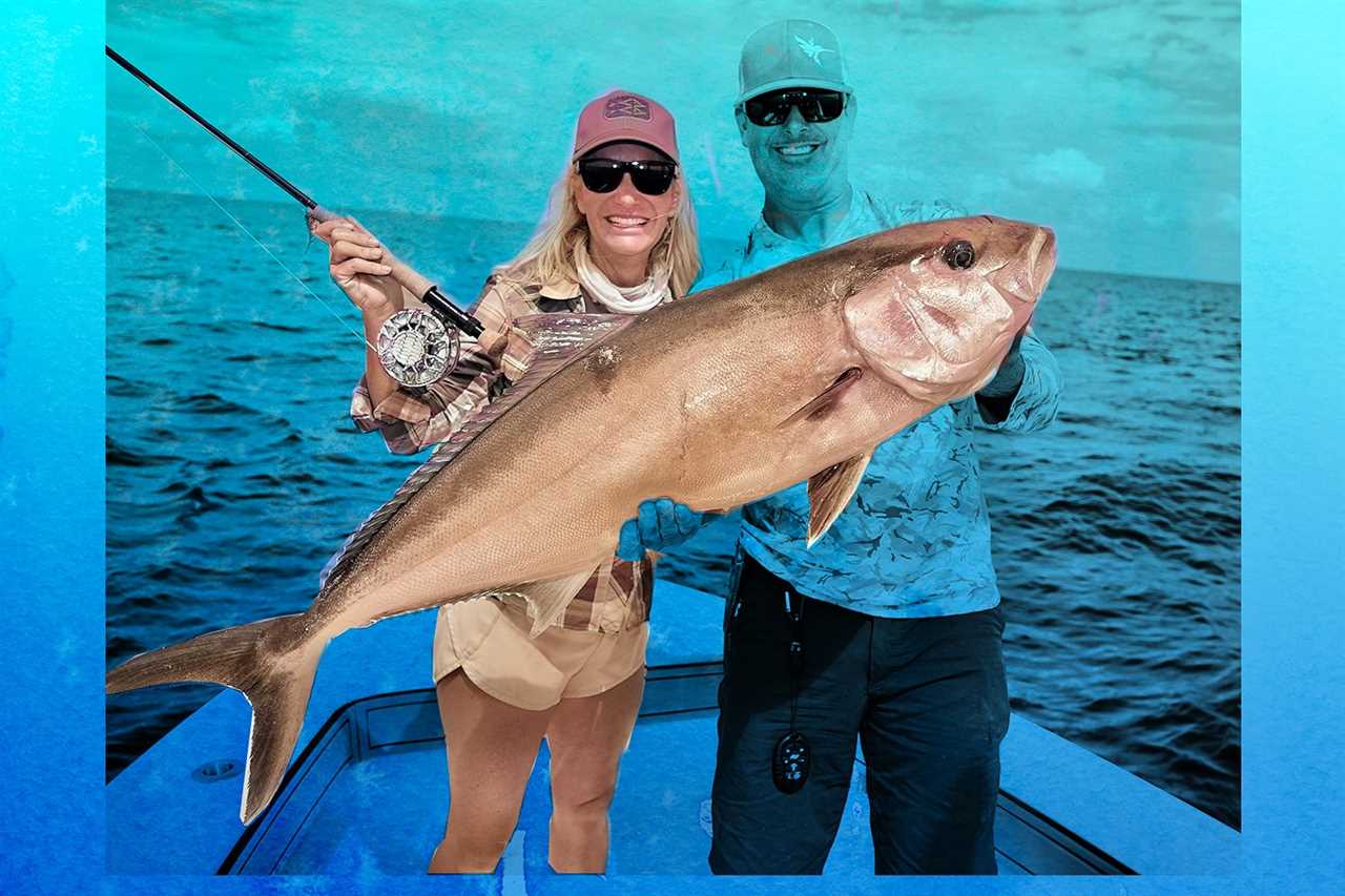 Angler with amberjack