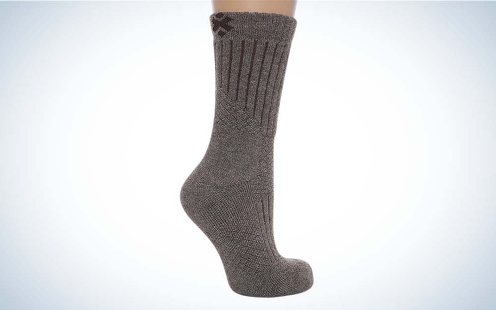 A brown best hiking sock