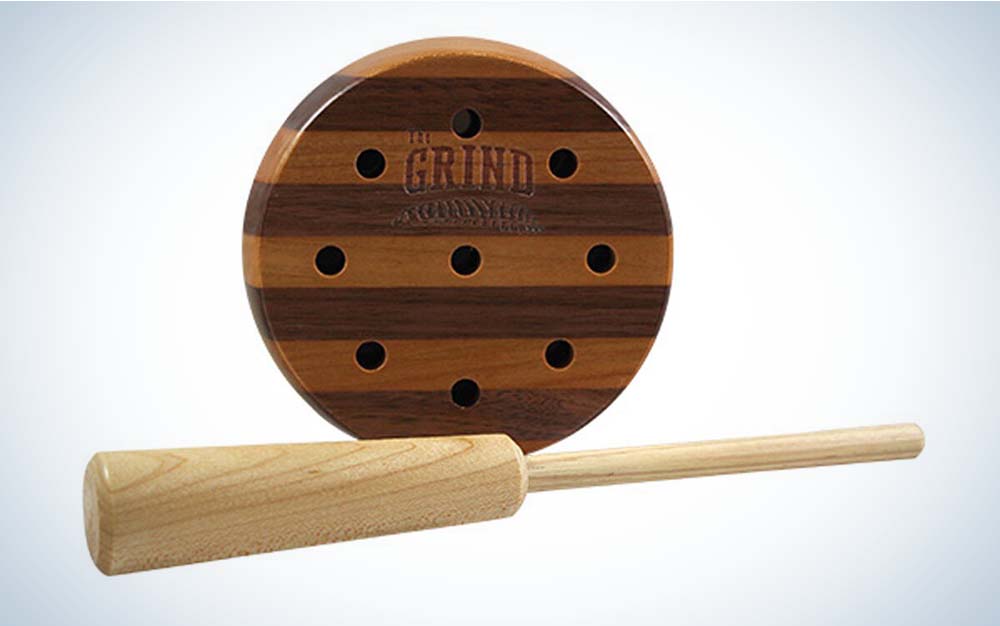 A wooden pot and peg best turkey call