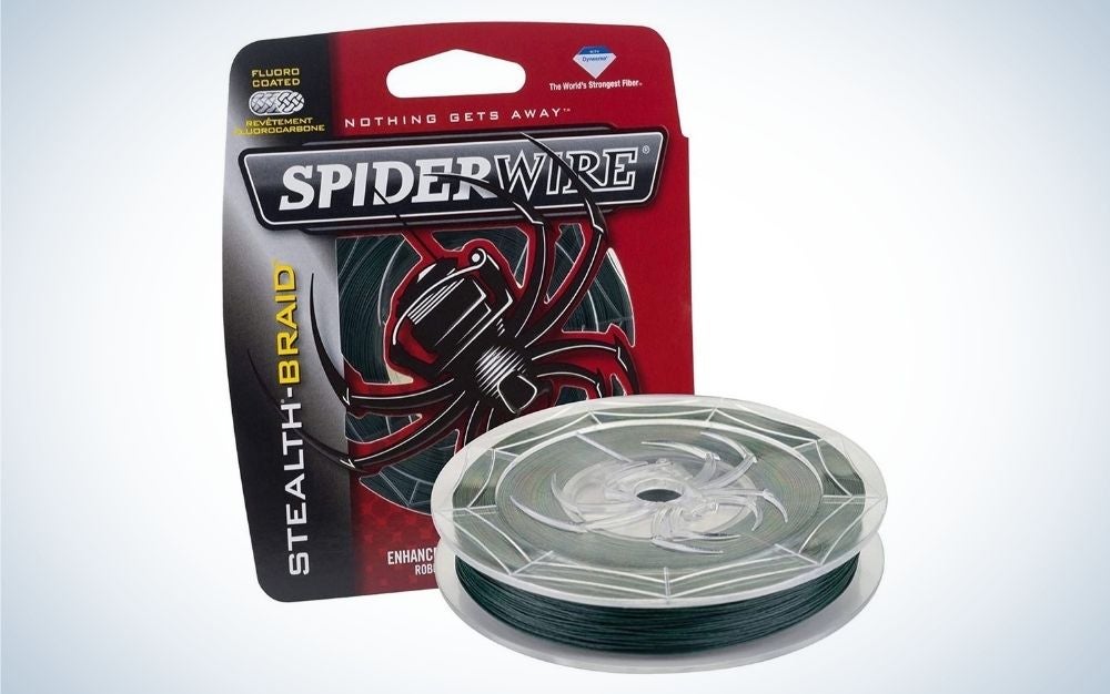 SpiderWire braided, moss green, polyethylene fishing line