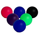 Replacement Paddle Ball Beach Balls for use with Beachball, Smashball, Kadima, Watercolors and Other Beach Paddle Ball and Beach Tennis Games | Set of 6 Paddle Balls in High Visibility Colors