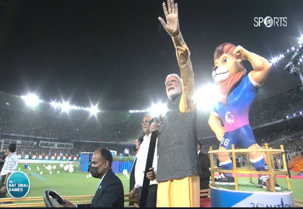 36th National Games: Prime Minister Narendra Modi attends gala opening ceremony in Ahmedabad