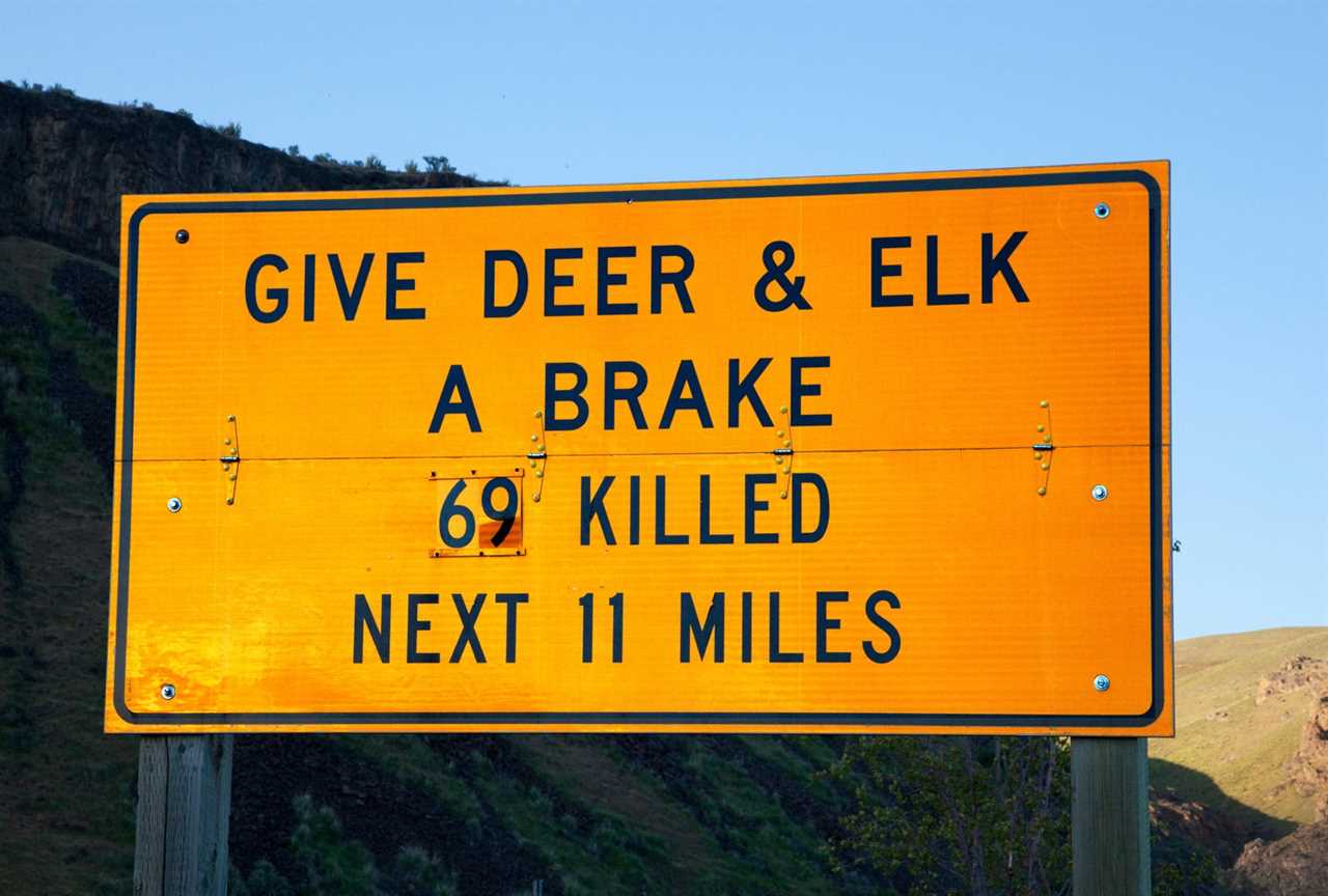 highway warning sign