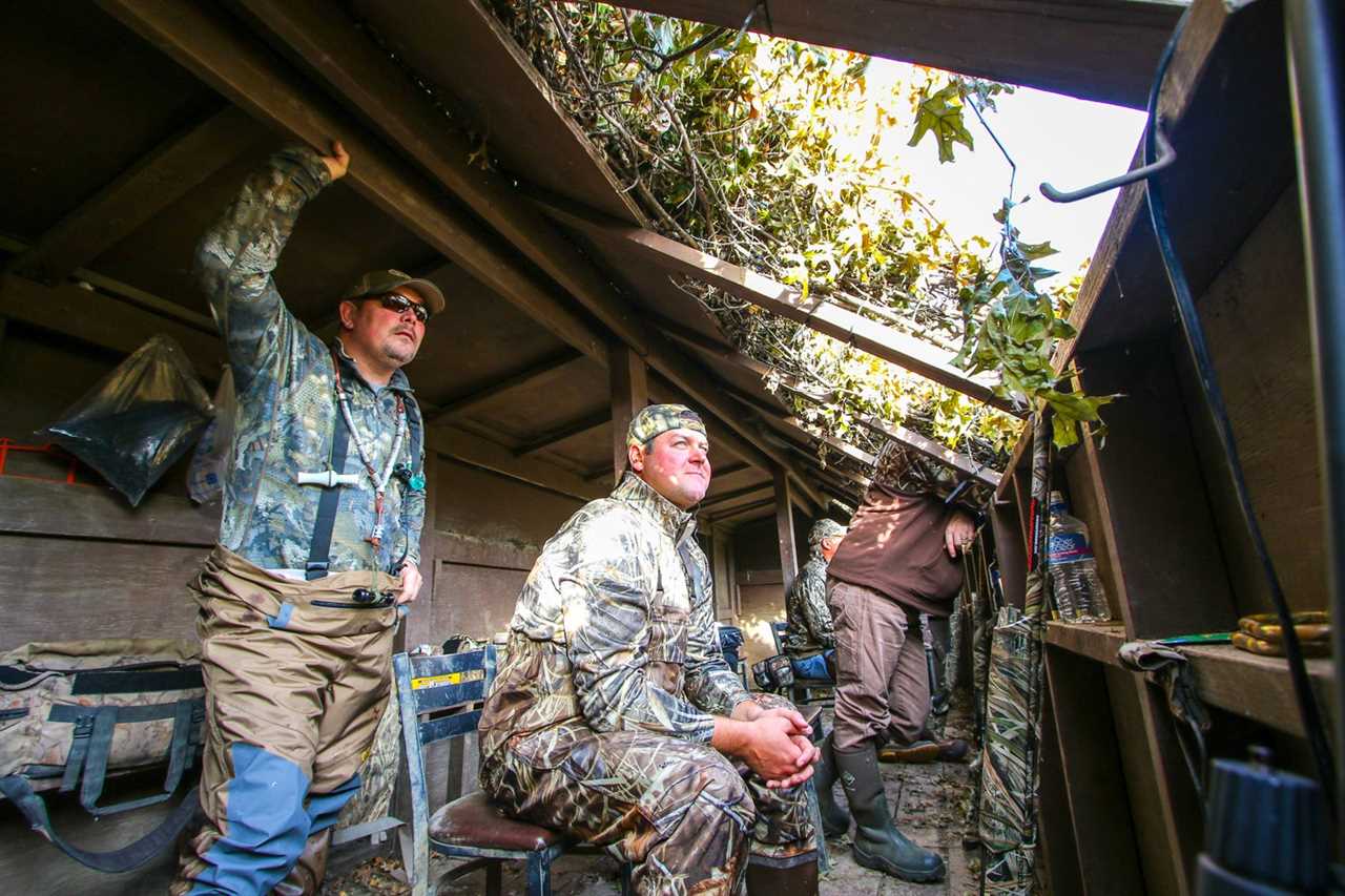 hunters in duck blind