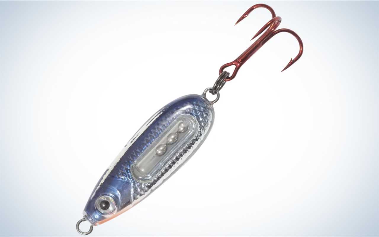 Northland Fishing Tackle Glass Buck-Shot Spoon is one of the best ice fishing lures for perch.