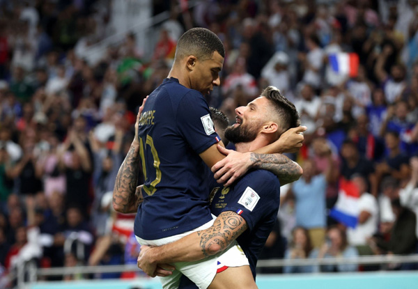 FIFA World Cup 2022: Giroud, Mbappe brace take France into the quarters as Les Bleus beat Poland 3-1