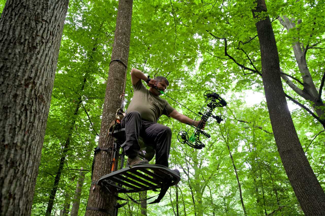 Shooting a bow from a seated position