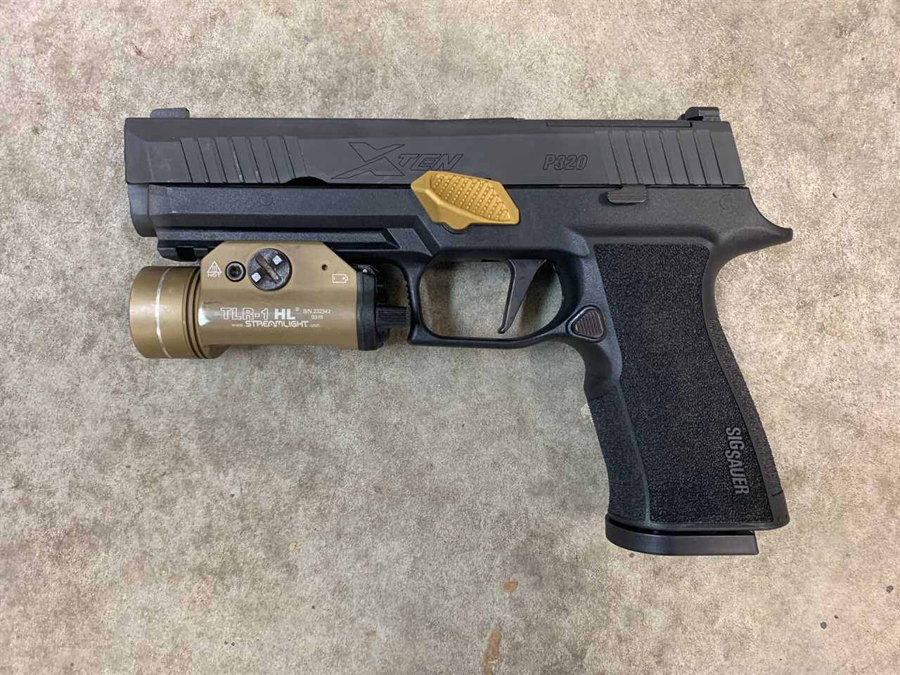 Sig P320 XTen with GoGun Gas Pedal