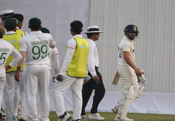 Virat Kohli involved in a heated exchange with Taijul Islam on Day 3 of second test | BANvIND
