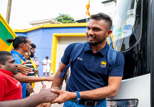 Sri Lankan team departs Colombo for white ball series against India