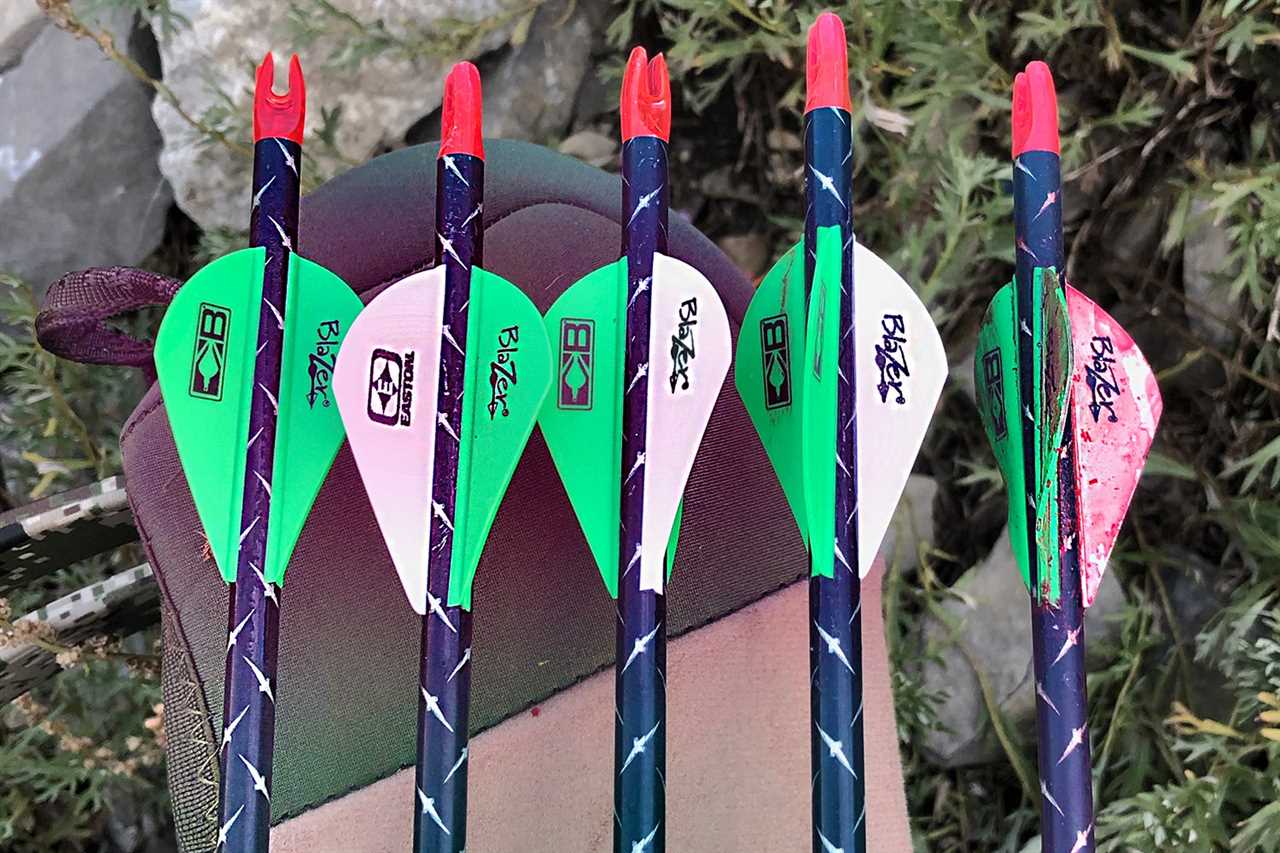 fletching end of arrows